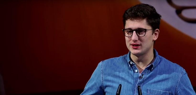 Juso-Bundesvorsitzender Philipp Türmer auf dem Jahreskongress der Jusos 2024. Screenshot: Fabian Runkel.