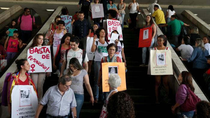 Aktion gegen Femizide in Brasilien - Bild: Agencia Brasil / Wilson Dias