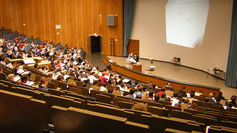 Ein Hörsaal in einer deutschen Universität. Bild: RWTH Aachen.