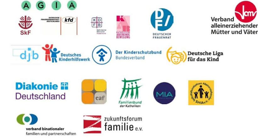 Alle beteiligten Verbände des offenen Briefs Quelle: vamv